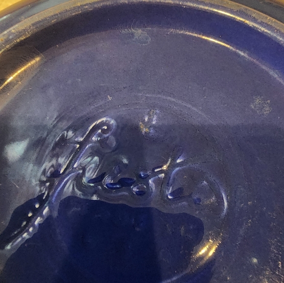 Vintage 1940's Fiesta Cobalt Blue Serving Bowl *** - Picture 3 of 4